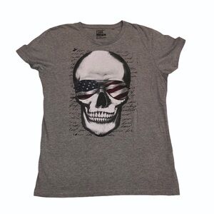 FSBN Skull America Sunglasses T-Shirt‎ Grey Large